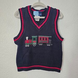 Good Lad Embroidered Train Sweater Vest Size‎ 18 Months